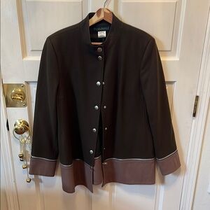 Harve Benard Tan and Green Blazer with Modern Tailoring